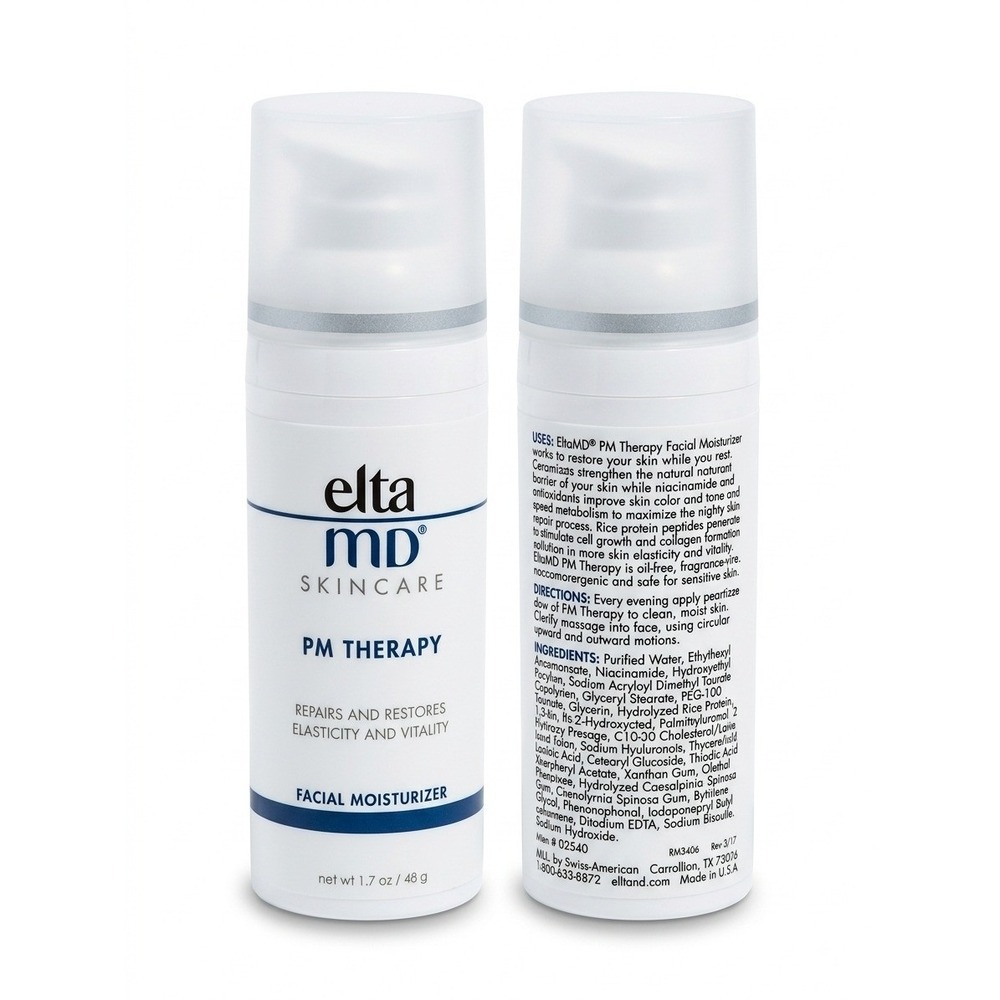 EltaMD PM Therapy Facial Moisturizer 1.7oz Repairs Restores Elasticity Oil-Free